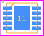 ISL9011AIRJNZ - Renesas Electronics PCB footprint - Small Outline No-lead - Small Outline No-lead - 10-DFN (3x3)