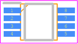 ISL8843AAUZ - Renesas Electronics PCB footprint - Small Outline Packages - Small Outline Packages - M8.118