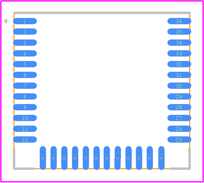 BLE121LR-A-M256K - Silicon Labs PCB footprint - Other - Other - BLE121LR-A-M256K-2