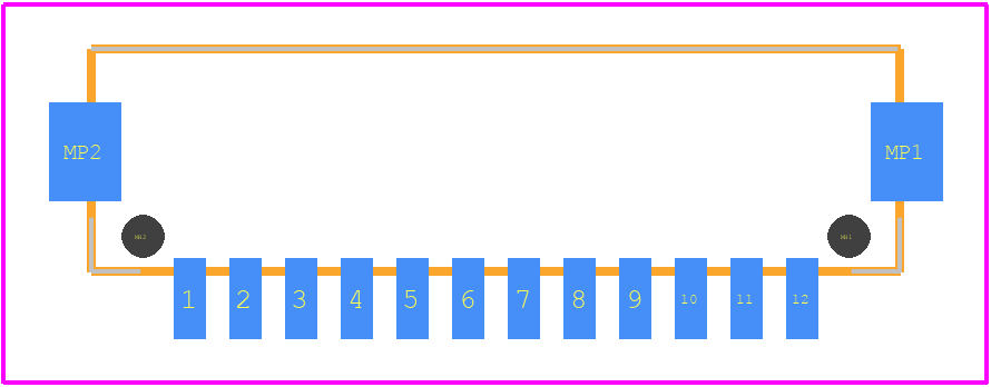 DF13-12P-1.25H(21) - Hirose PCB footprint - Other - Other - DF13-12P-1.25H(21)-2