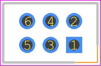 DF11-6DP-2DSA(24) - Hirose PCB footprint - Header, Shrouded - Straight PTH Box - Header, Shrouded - Straight PTH Box - DF11-6DP-2DSA(24)-1