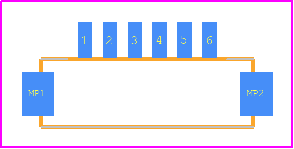 DF13C-6P-1.25V(21) - Hirose PCB footprint - Other - Other - DF13C-6P-1.25V(21)-1