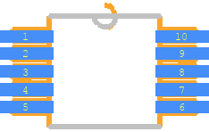 AD7988-1BRMZ - Analog Devices PCB footprint - Small Outline Packages - Small Outline Packages - (RM-10)