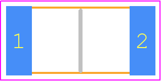 PR2512FKF7W0R003L - KEMET PCB footprint - Resistor Chip - Resistor Chip - PR2512FKF7W0R003L