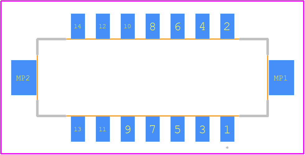 DF11CZ-14DP-2V(27) - Hirose PCB footprint - Other - Other - DF11CZ-14DP-2V(27)-3