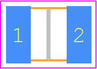SMD1210B150TFT - Yageo Group PCB footprint - Resistor Chip - Resistor Chip - SMD1210