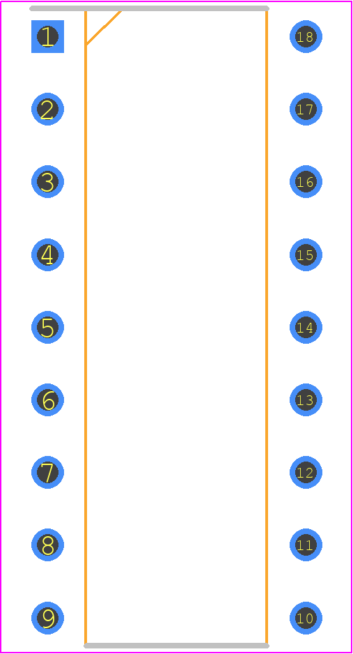 MM74C922N - onsemi PCB footprint - Dual-In-Line Packages - Dual-In-Line Packages - 18-Lead PDIP N18B