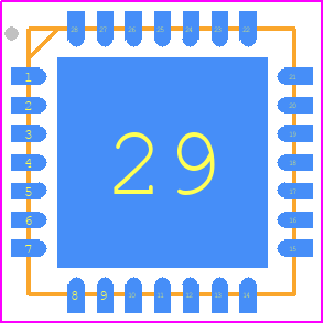 dsPIC33CK32MP102-E/2N - Microchip PCB footprint - Quad Flat No-Lead - Quad Flat No-Lead - qfn28