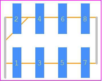 M22-5320405 - Harwin PCB footprint - Header, Unshrouded - Straight SMD Pin - Header, Unshrouded - Straight SMD Pin - M22-5320405