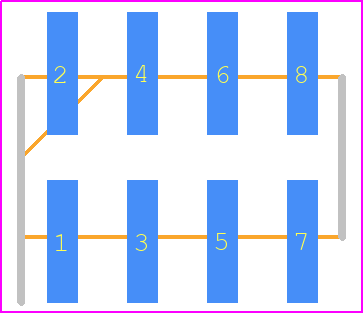 NRPN042MAMS-RC - Sullins PCB footprint - Header, Unshrouded - Straight SMD Pin - Header, Unshrouded - Straight SMD Pin - NRPN042MAMS-RC