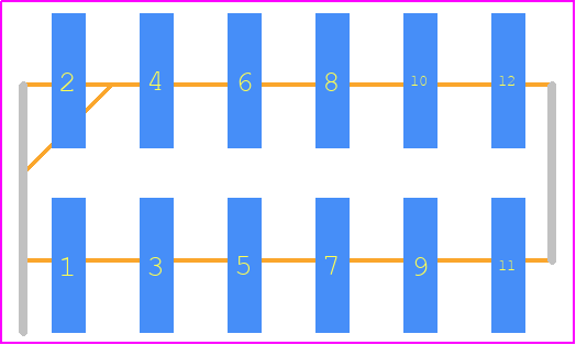 NRPN062MAMS-RC - Sullins PCB footprint - Header, Unshrouded - Straight SMD Pin - Header, Unshrouded - Straight SMD Pin - NRPN062MAMS-RC