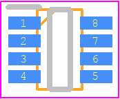 MAX5222EKA-T - Analog Devices PCB footprint - SOT23 (8-Pin) - SOT23 (8-Pin) - SOT-23-1