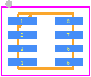 TSX3702IQ2T - STMicroelectronics PCB footprint - Small Outline No-lead - Small Outline No-lead - DFN8 2x2