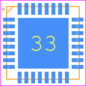 LPC11U24FHI33/301, - NXP PCB footprint - Quad Flat No-Lead - Quad Flat No-Lead - HVQFN33
