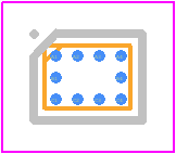 NLAS4684FCT1G - onsemi PCB footprint - BGA - BGA - 10 PIN FLIP−CHIP CASE 489AA−01