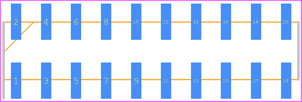 5-146130-9 - TE Connectivity PCB footprint - Header, Unshrouded - Straight SMD Pin - Header, Unshrouded - Straight SMD Pin - 5-146130-9