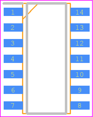 74HC04D(BJ) - Toshiba PCB footprint - Small Outline Packages - Small Outline Packages - 74HC04D