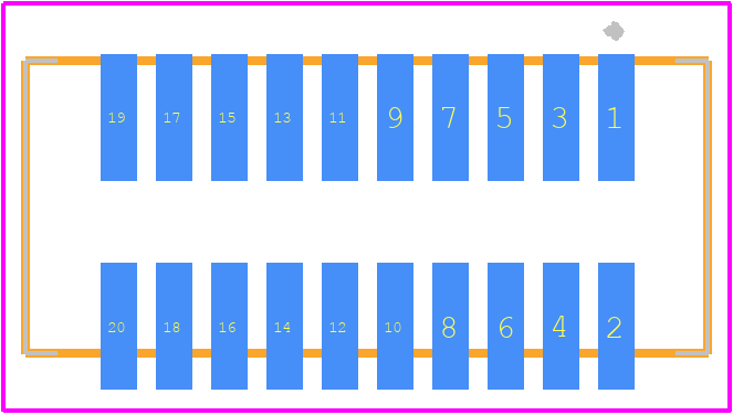 504187-2070 - Molex PCB footprint - Other - Other - 504187-2070-2
