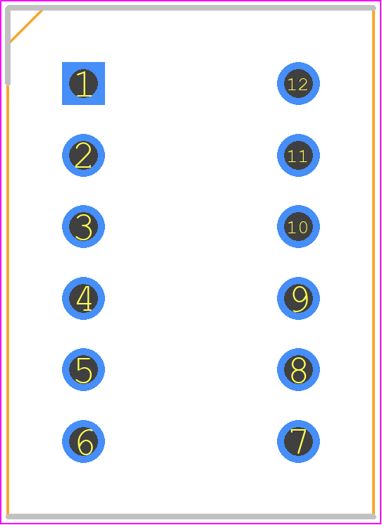 TC07-11SURKWA - Kingbright PCB footprint - Dual-In-Line Sockets - Dual-In-Line Sockets - 18mm (0.7INCH) SINGLE COLOR DOT MATRIX DISPLAY