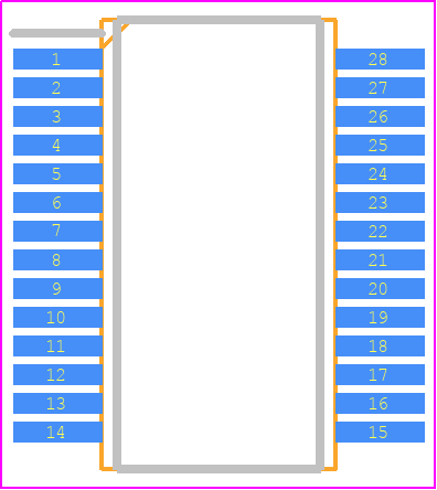 AS1130-BSST - ams OSRAM PCB footprint - Small Outline Packages - Small Outline Packages - 28-Pin SSOP