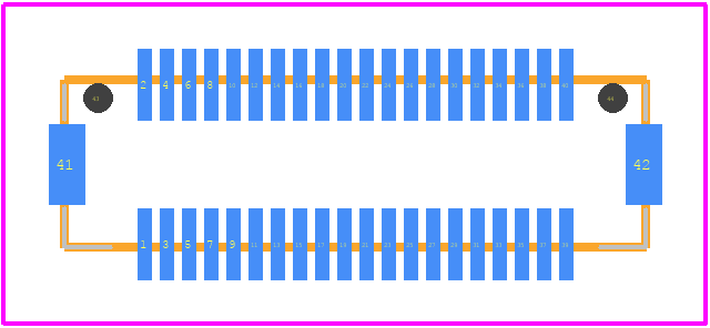 DF12(3.0)-40DP-0.5V(86) - Hirose PCB footprint - Other - Other - DF12(3.0)-40DP-0.5V(86)