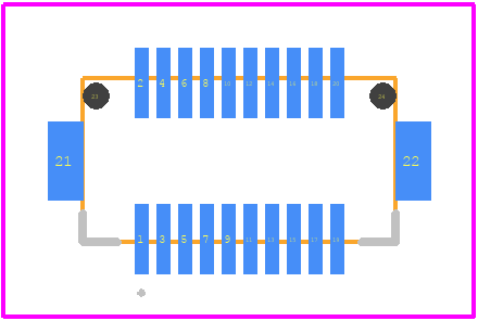 DF12(3.0)-20DP-0.5V(86) - Hirose PCB footprint - Other - Other - DF12(3.0)-20DP-0.5V(86)-1