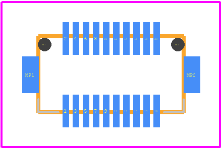 DF12(5.0)-20DP-0.5V(86) - Hirose PCB footprint - Other - Other - DF12(5.0)-20DP-0.5V(86)-3