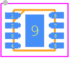 A3908EEETR-T - Allegro Microsystems PCB footprint - Small Outline No-lead - Small Outline No-lead - DFN 8