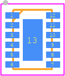 DRV8839DSSR - Texas Instruments PCB footprint - Small Outline No-lead - Small Outline No-lead - DSS (R-PWSON-N12)