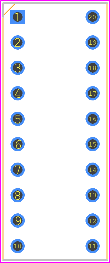 DC7G3HWA - Kingbright PCB footprint - Dual-In-Line Sockets - Dual-In-Line Sockets - DC7G3HWA