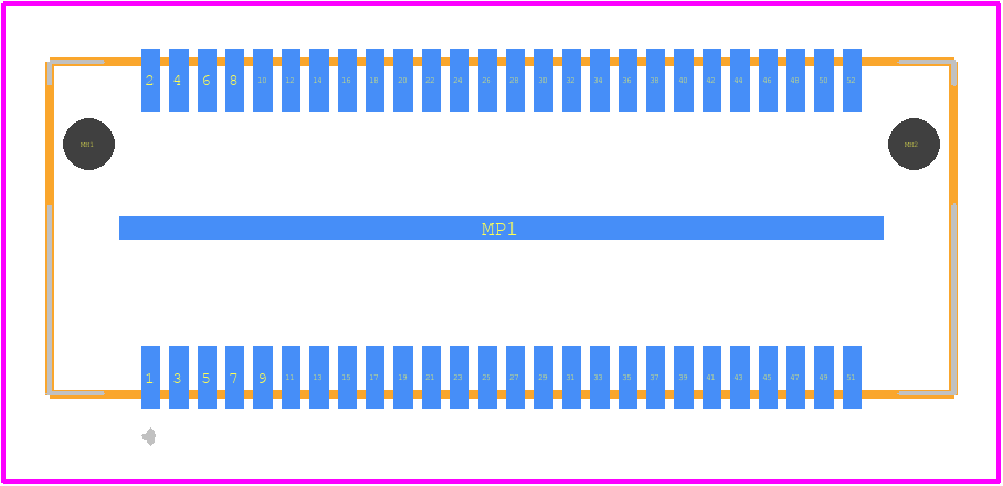 QMS-026-09.75-SL-D-A - SAMTEC PCB footprint - Other - Other - QMS-026-09.75-SL-D-A-1
