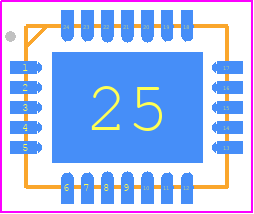 LTC2873HUFD#PBF - Analog Devices PCB footprint - Quad Flat No-Lead - Quad Flat No-Lead - LTC2873HUFD#PBF*