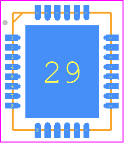 LTC2937IUHE#PBF - Analog Devices PCB footprint - Quad Flat No-Lead - Quad Flat No-Lead - 28-Lead Plastic QFN (5mm × 6mm)