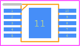 HMC273AMS10GETR - Analog Devices PCB footprint - Small Outline Packages - Small Outline Packages - RH-10-3
