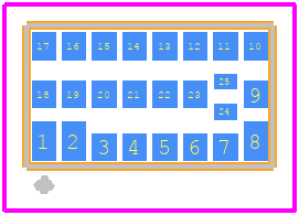 SB3231-E1 - onsemi PCB footprint - Other - Other - SIP25, 5.59x3.18 CASE 127DN ISSUE O