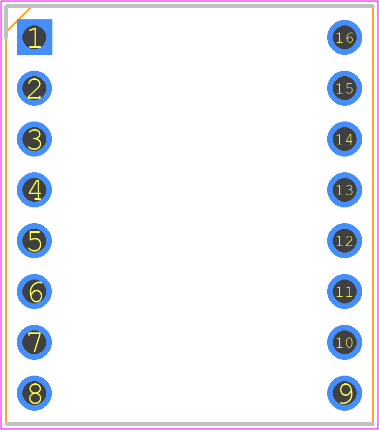 LCQT-TSSOP16 - ARIES PCB footprint - Dual-In-Line Sockets - Dual-In-Line Sockets - LCQT-TSSOP16