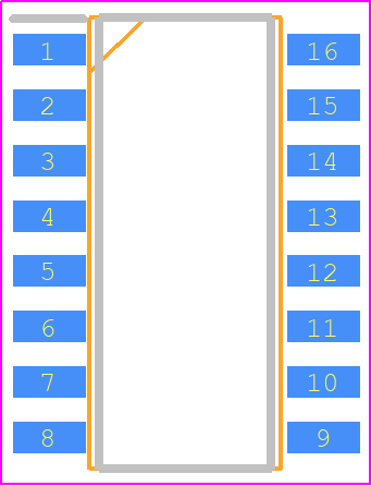 AQS221FR2S - Panasonic PCB footprint - Small Outline Packages - Small Outline Packages - SOP16
