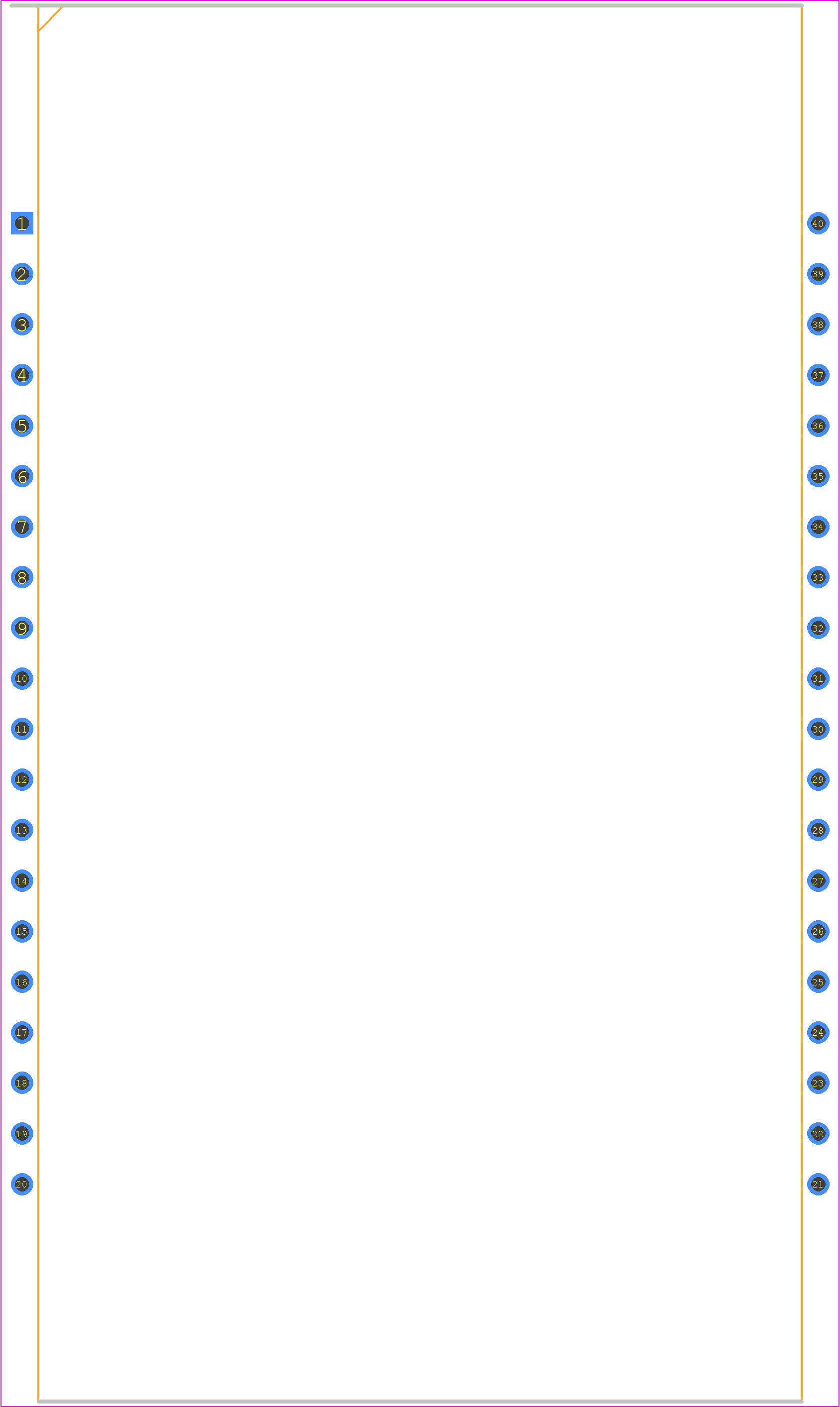 LCD-S401C71TF-1 - Lumex PCB footprint - Dual-In-Line Packages - Dual-In-Line Packages - LCD-S401C71TF-1