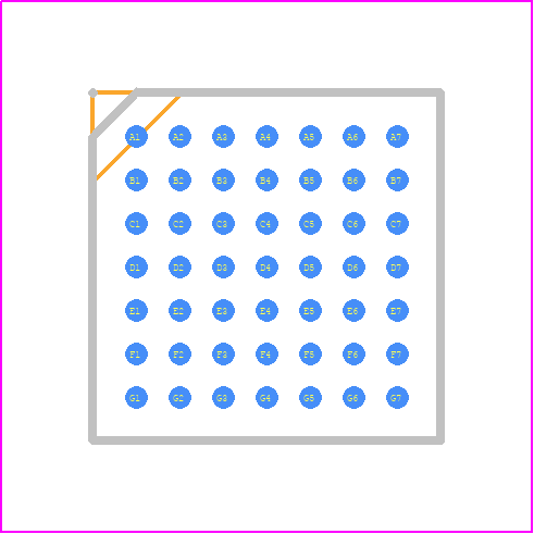 AD8156ABCZ - Analog Devices PCB footprint - BGA - BGA - BC-49-3