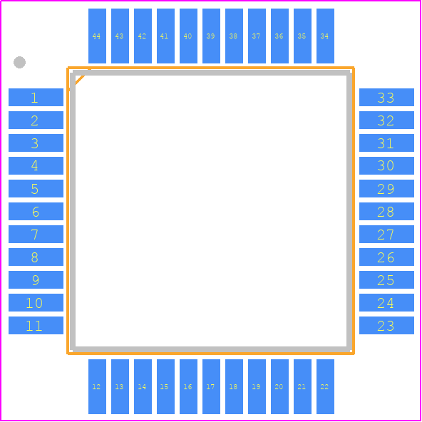 MAX139CMH+D - Analog Devices PCB footprint - Quad Flat Packages - Quad Flat Packages - MQFP (21-0826)
