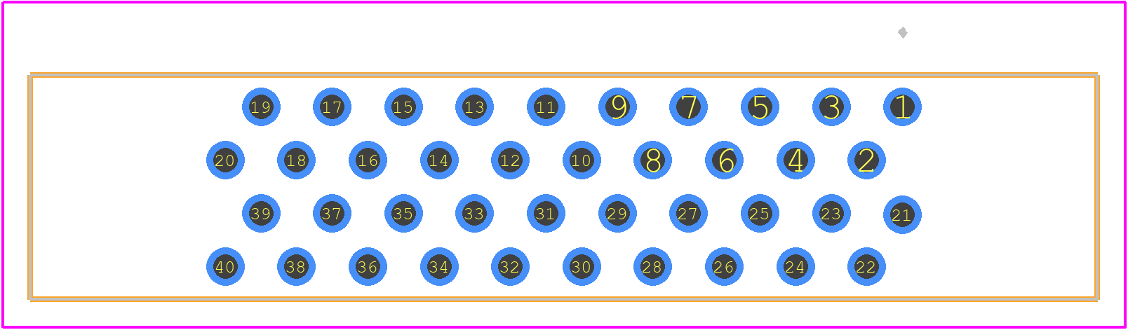 TX24-40R-6ST-N1E - JAE PCB footprint - Other - Other - TX24-40R-6ST-N1E-1