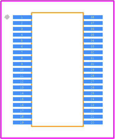 A4989SLDTR-T - Allegro Microsystems PCB footprint - Other - Other - LD Package, 38-Pin TSSOP