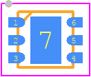 ADP7142ACPZN1.8-R7 - Analog Devices PCB footprint - Small Outline No-lead - Small Outline No-lead - 6-Lead Lead Frame Chip Scale Package [LFCSP] (CP-6-3)