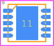 ATTINY13-20MMU - Microchip PCB footprint - Small Outline No-lead - Small Outline No-lead - ATTINY13-20MMU