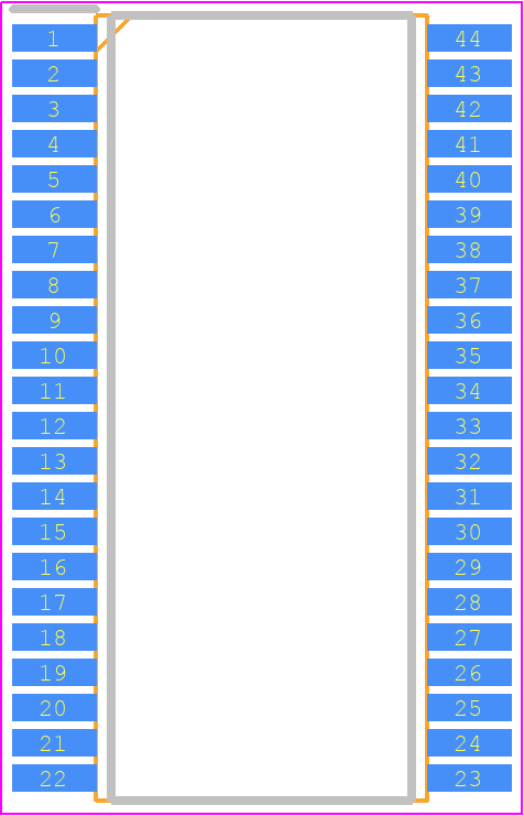 LTC2704IGW-12#PBF - Analog Devices PCB footprint - Small Outline Packages - Small Outline Packages - GW Package 44-Lead Plastic SSOP (Wide .300 Inch)-1