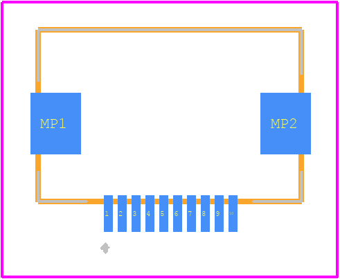 FH12A-10S-0.5SH(55) - Hirose PCB footprint - Other - Other - FH12A-10S-0.5SH(55)-3