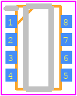 SI5403DC-T1-GE3 - Vishay PCB footprint - SO Transistor Flat Lead - SO Transistor Flat Lead - 1206-8 pin i
