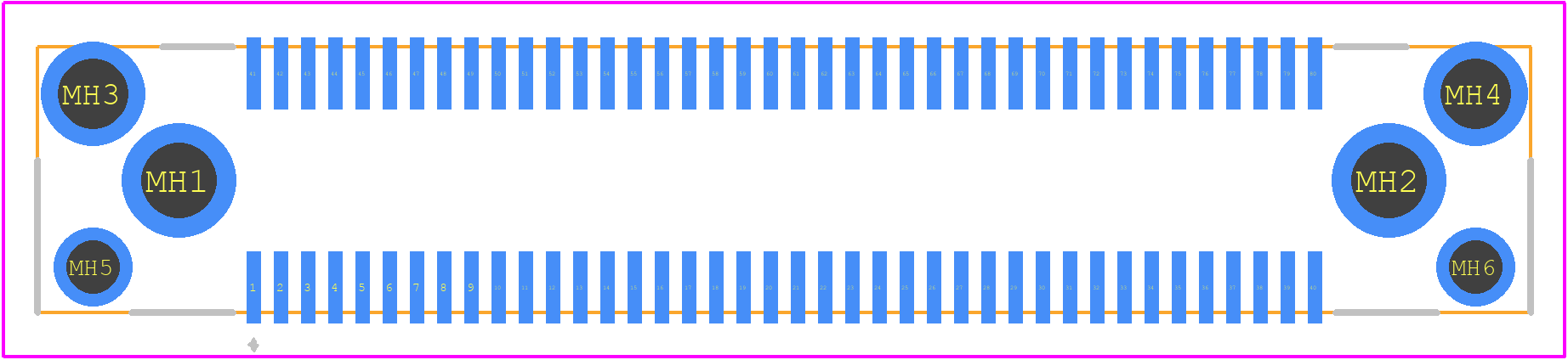 FX18-80P-0.8SV - Hirose PCB footprint - Other - Other - FX18-80P-0.8SV-2