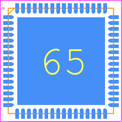 STHV748QTR - STMicroelectronics PCB footprint - Quad Flat No-Lead - Quad Flat No-Lead - QFN64 9 x 9 x 1.0