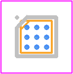 BQ27220YZFR - Texas Instruments PCB footprint - BGA - BGA - YZF0009=